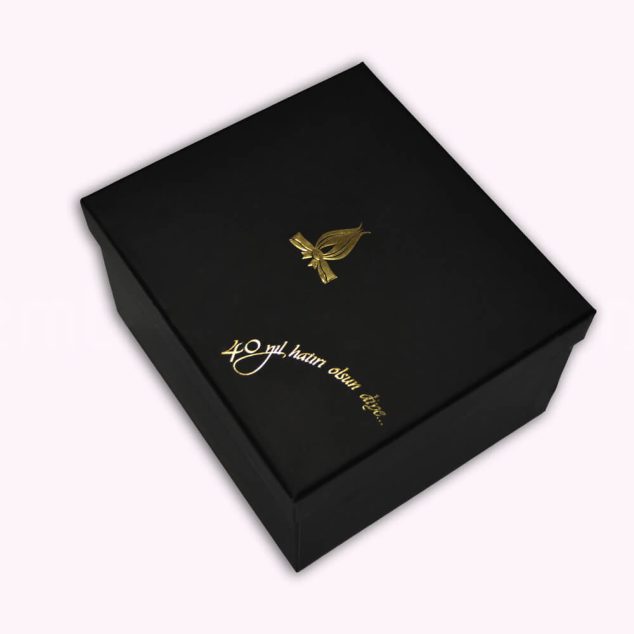 Mukavva Kutu - Siyah Altın Yaldız