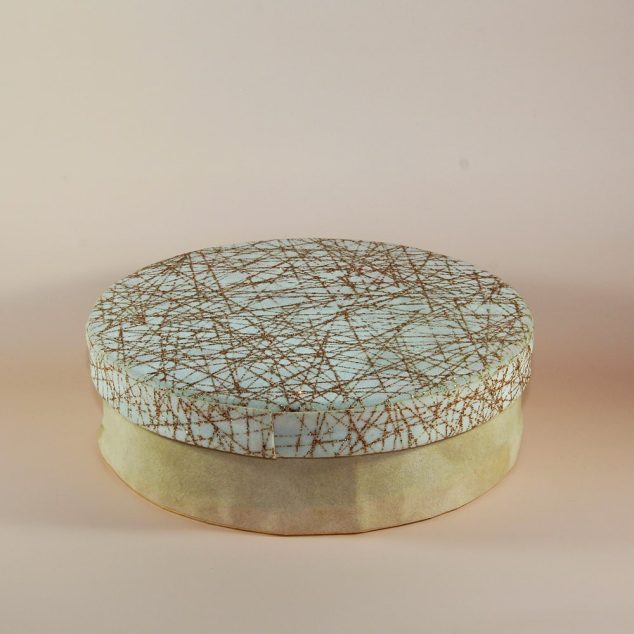 Özel Kumaş Desenli Yuvarlak Kutu