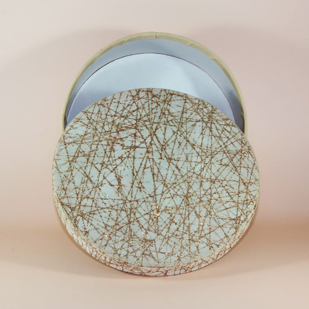 Özel Kumaş Desenli Yuvarlak Kutu