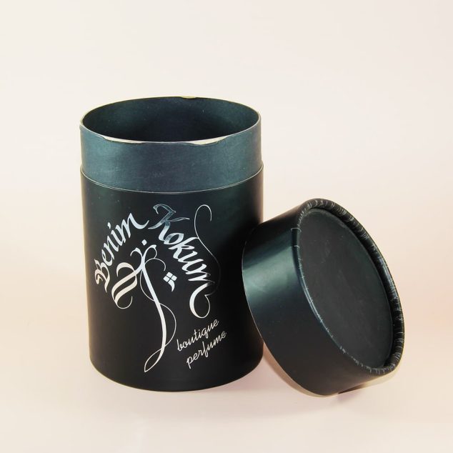 Siyah Silindir Parfüm Kutusu